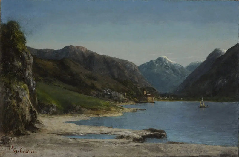 Chillon, visto desde lejos - Gustave Courbet