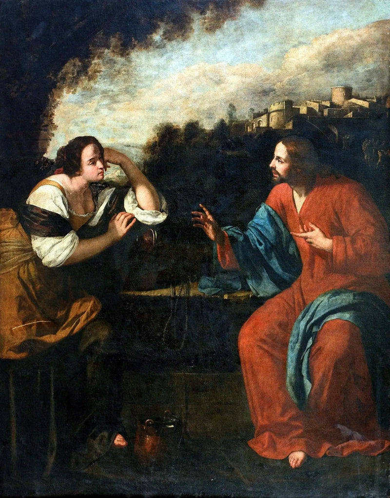Cristo y la samaritana en el pozo - Artemisia Gentileschi