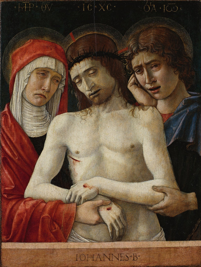 Cristo muerto rodeado de María y San Juan Evangelista - Giovanni Bellini