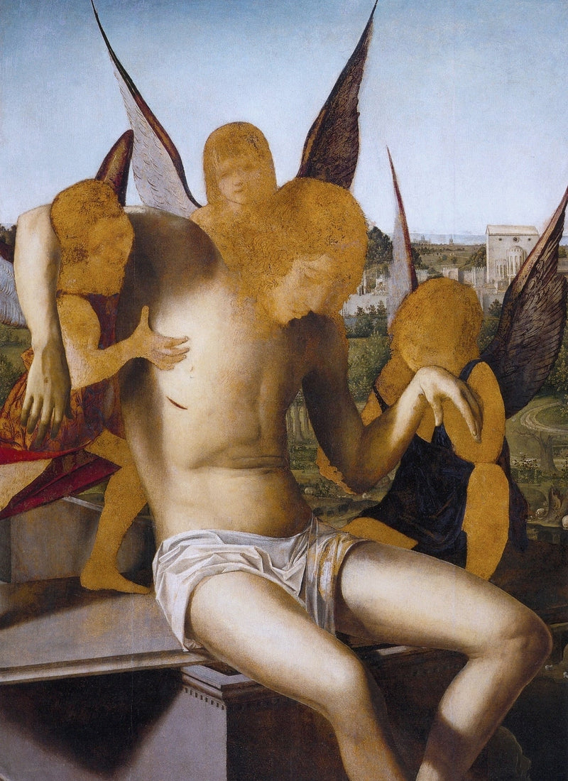 Cristo muerto sostenido por tres ángeles - Antonello de Messina
