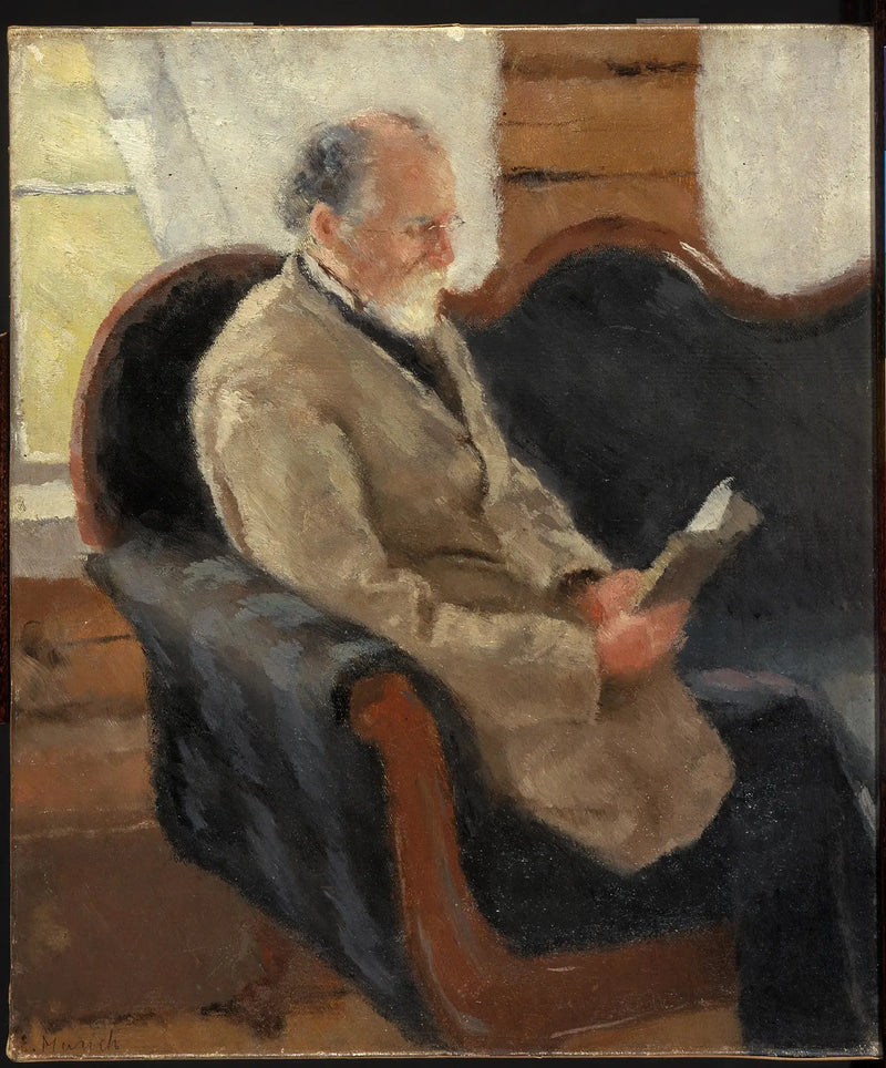Christian Munch en el sofá - Edvard Munch