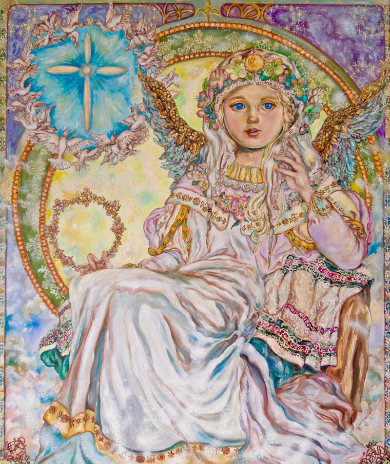 Ángel rosa de Navidad - Yumi Sugai