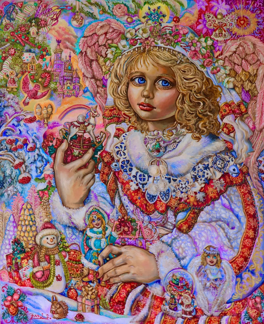 Ángel de juguete navideño - Yumi Sugai