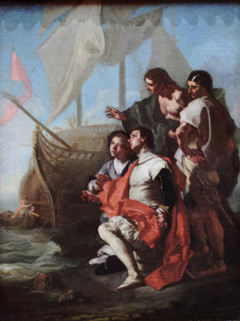 Cristóbal Colón llegando a América - Francesco Solimena