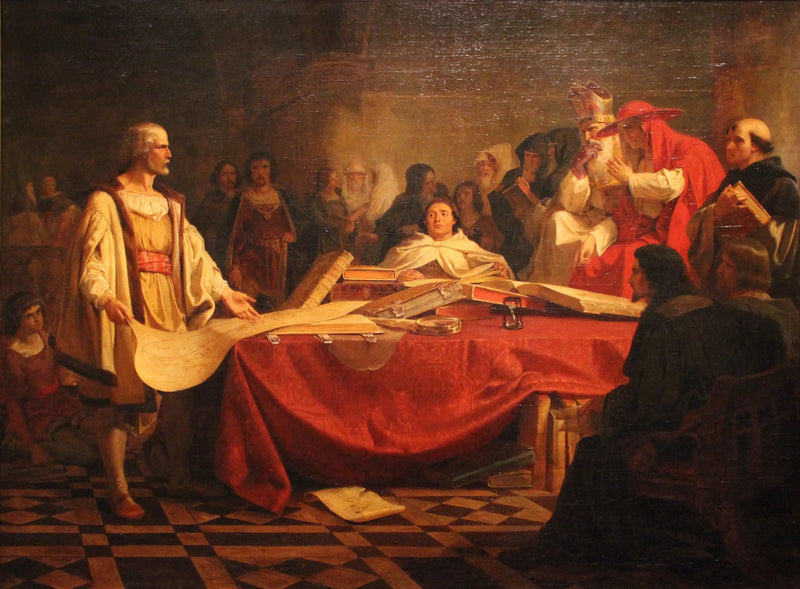 Cristóbal Colón frente al consejo de Salamanca - Emanuel Leutze
