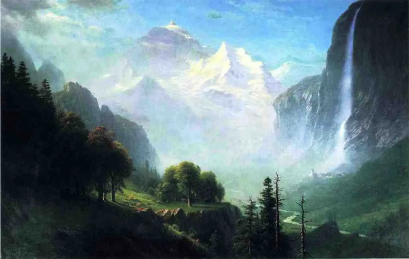 Caídas de Staubbach, cerca de Lauterbrunnen, Suiza - Albert Bierstadt