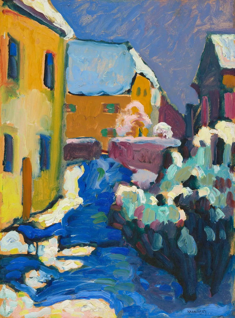 Cementerio y presbiterio de Kochel - Vassily Kandinsky