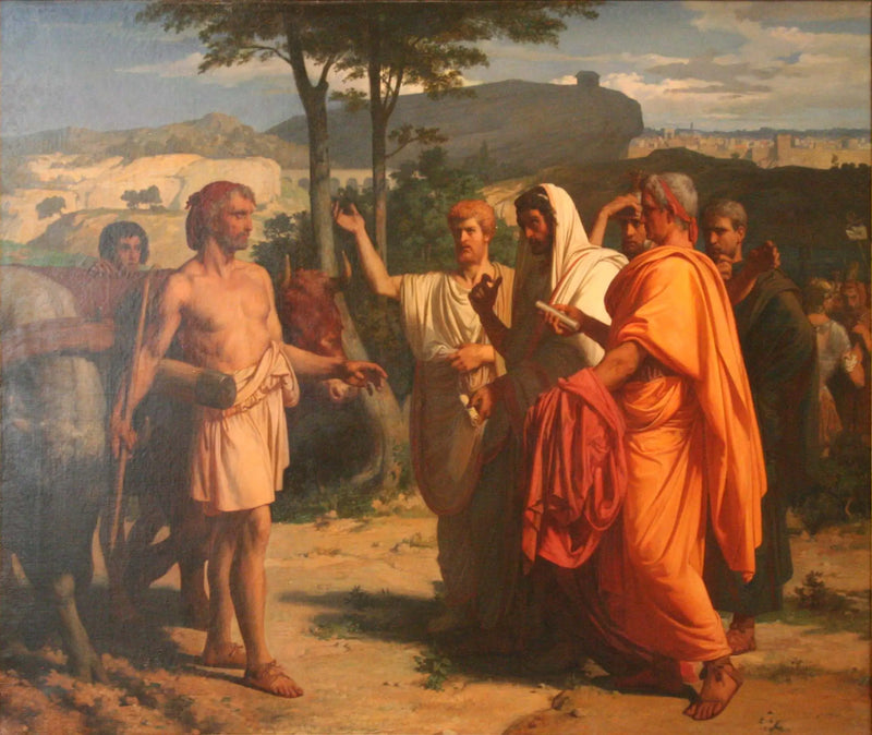 Cincinnato recibiendo a los embajadores encargados de entregarle los símbolos de la dictadura - Alexandre Cabanel