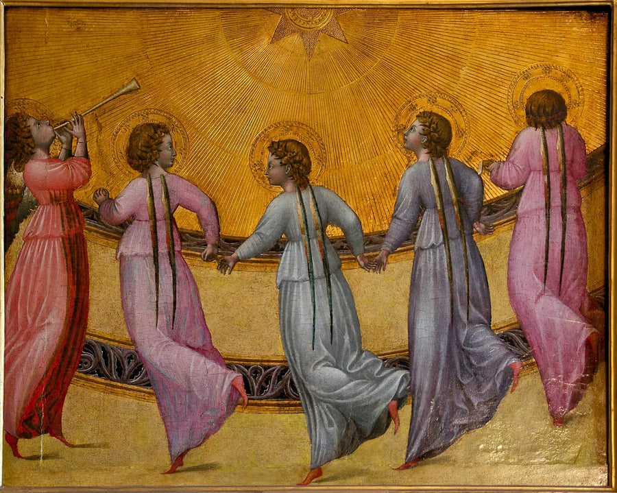 Cinco ángeles danzantes - Giovanni di Paolo