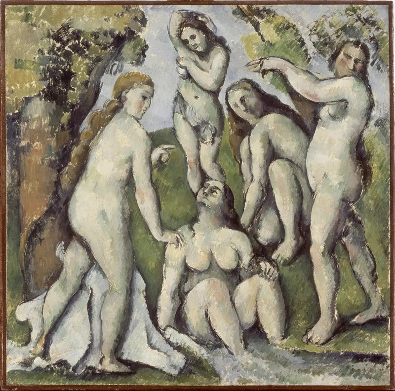 Cinco bañistas - Paul Cézanne