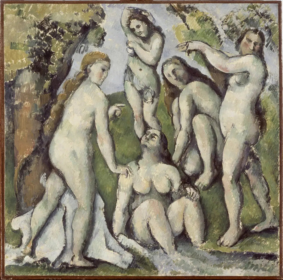 Cinco bañistas - Paul Cézanne
