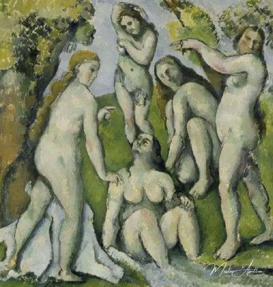 Cinq femmes baignant - Paul Cézanne - Reproductions de tableaux et peintures haut de gamme