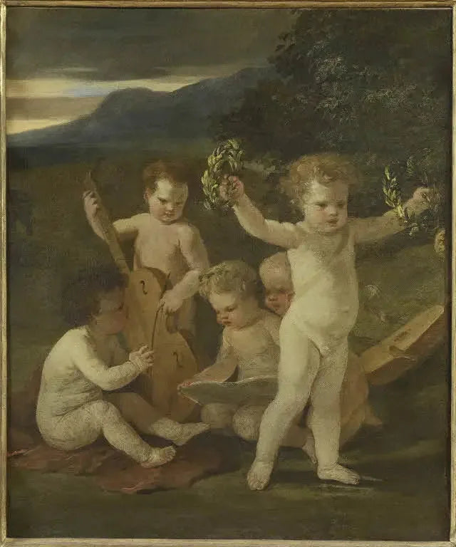 Cinco niños músicos - Nicolas Poussin
