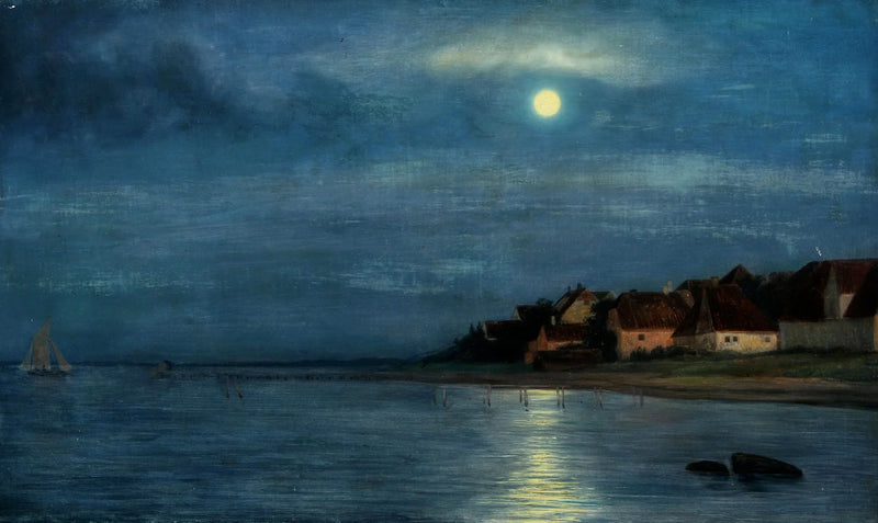 Claro de luna. Hellebæk - Carl Heinrich Bloch
