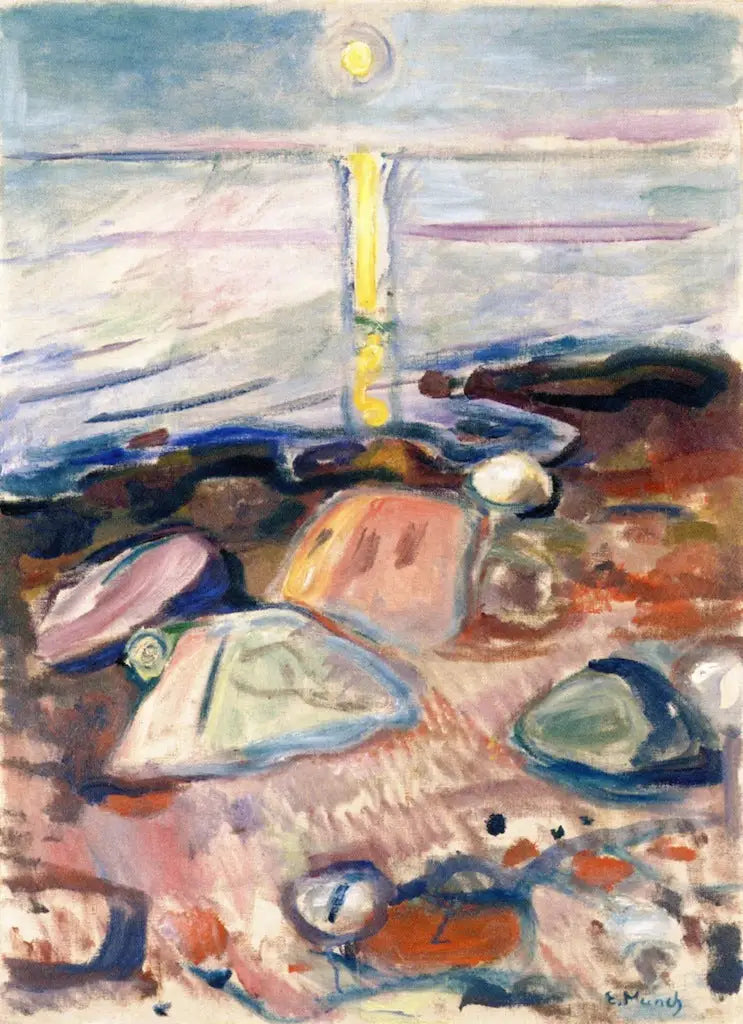Luz de luna en la playa - Edvard Munch