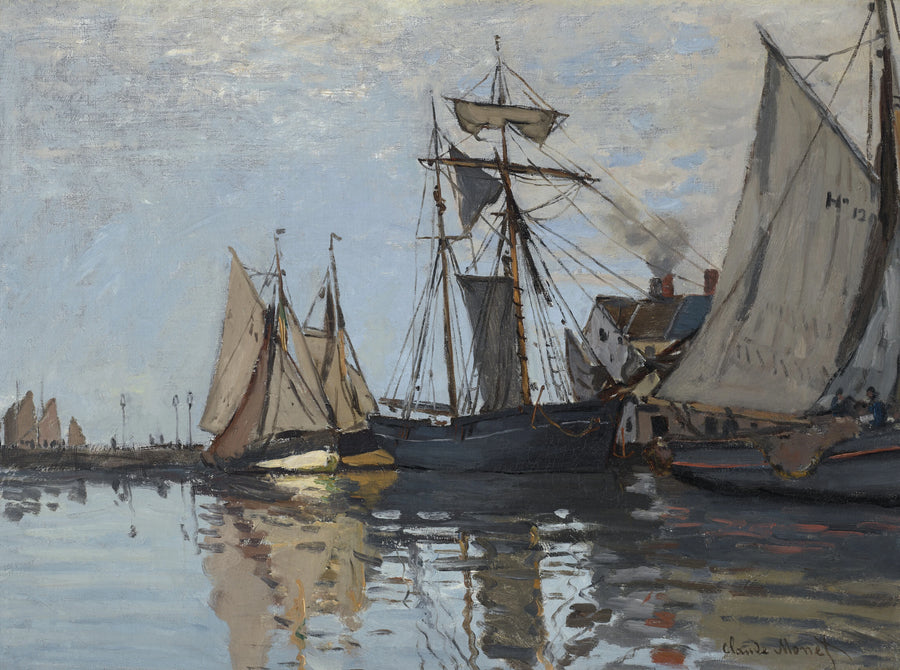 Barcos en el puerto de Honfleur - Claude Monet