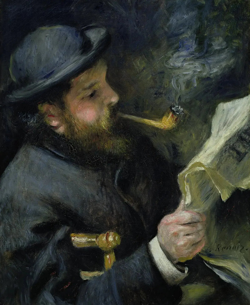 Claude Monet leyendo - Pierre-Auguste Renoir