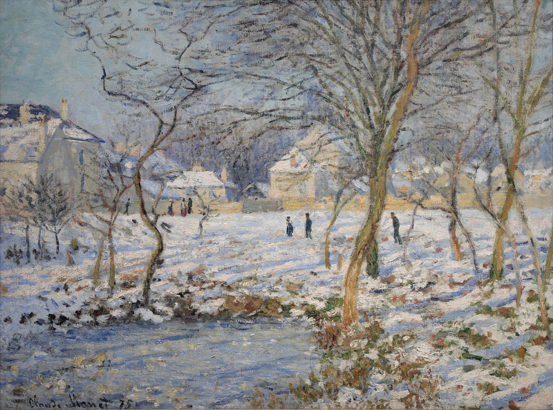 El lago, el efecto de la nieve - Claude Monet