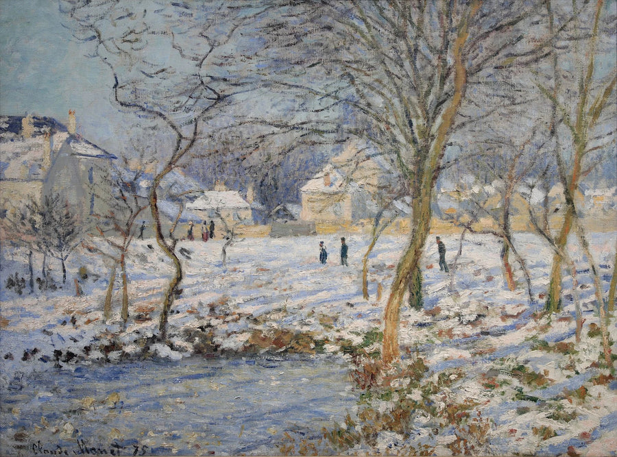 El lago, el efecto de la nieve - Claude Monet