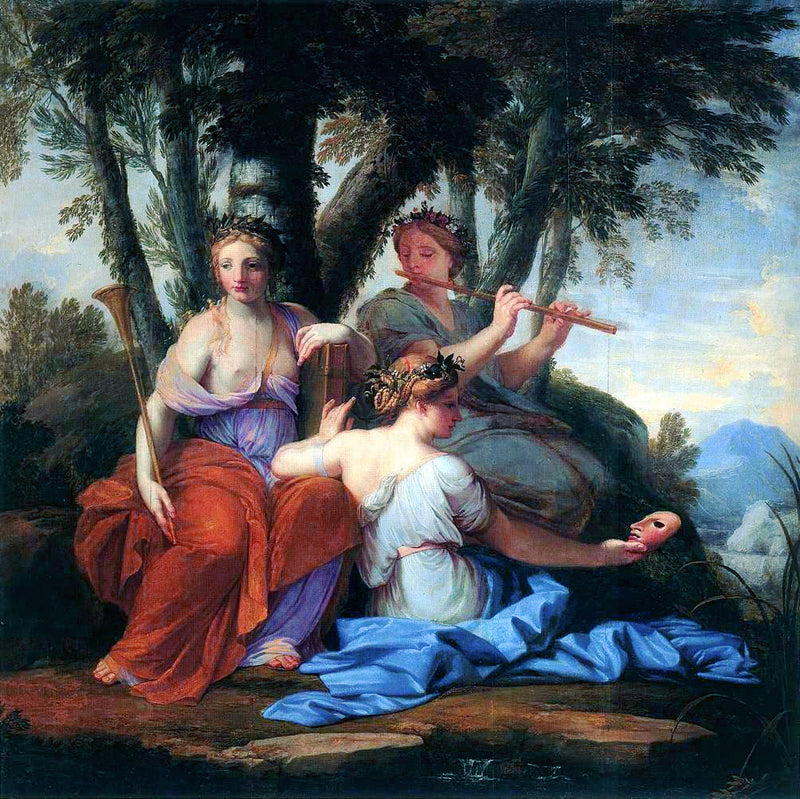 Clio, Euterpe y Talia - Eustache Le Sueur