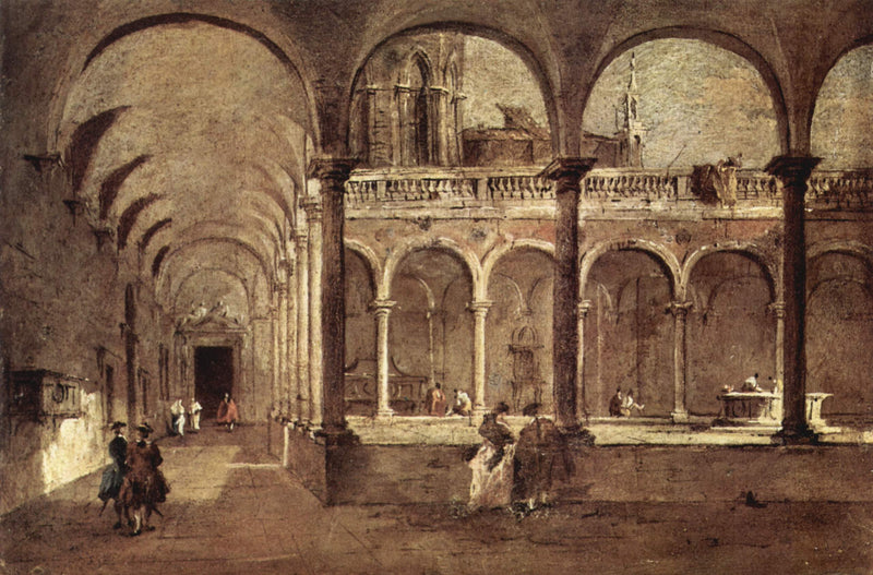 Claustro en Venecia - Francesco Guardi