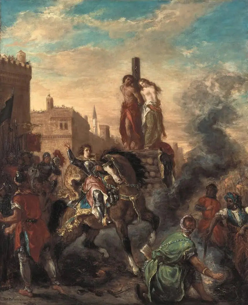 Clorinda salva a Olindo y Sofronia - Eugène Delacroix