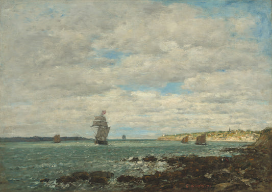 🌊 Costas de Bretaña – Eugène Boudin (1874)