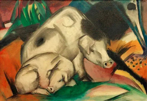 Cerdos - Franz Marc