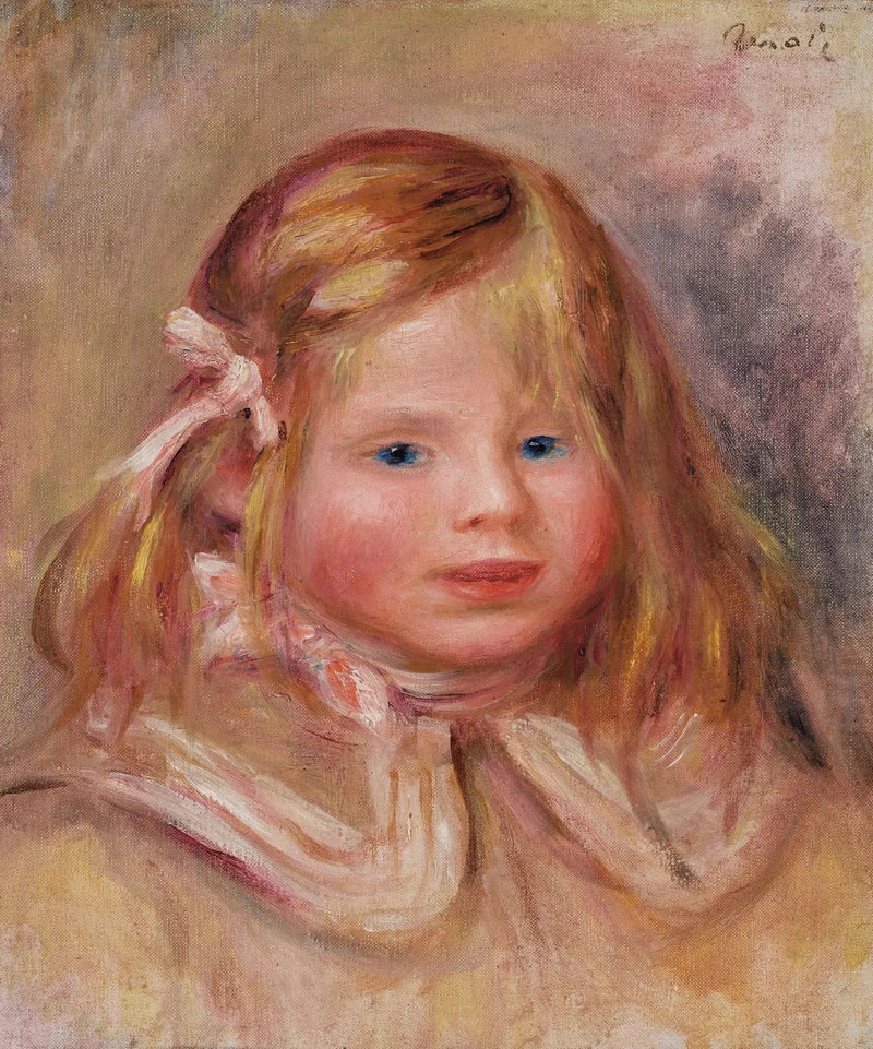 Coco con cinta rosa - Pierre-Auguste Renoir
