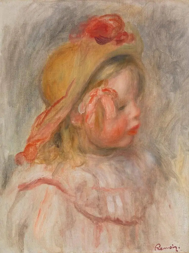 Coco con sombrero de paja - Pierre-Auguste Renoir