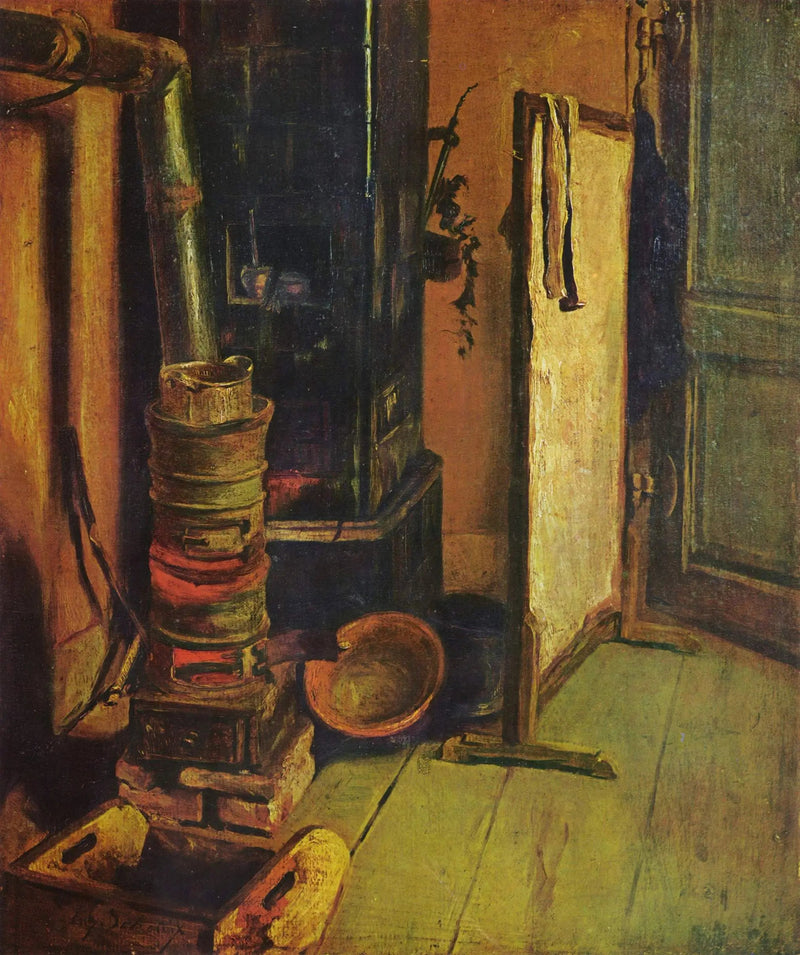 Rincón del taller. La Estufa - Eugène Delacroix