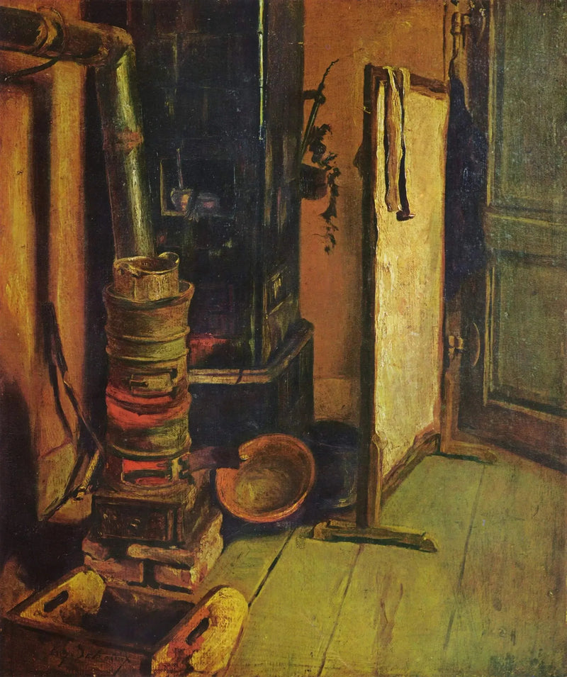 Rincón del taller. La Estufa - Eugène Delacroix