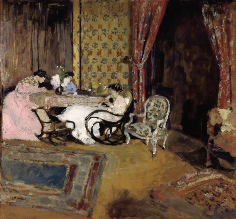 Rincón interior, las tres damas en la sala - Édouard Vuillard