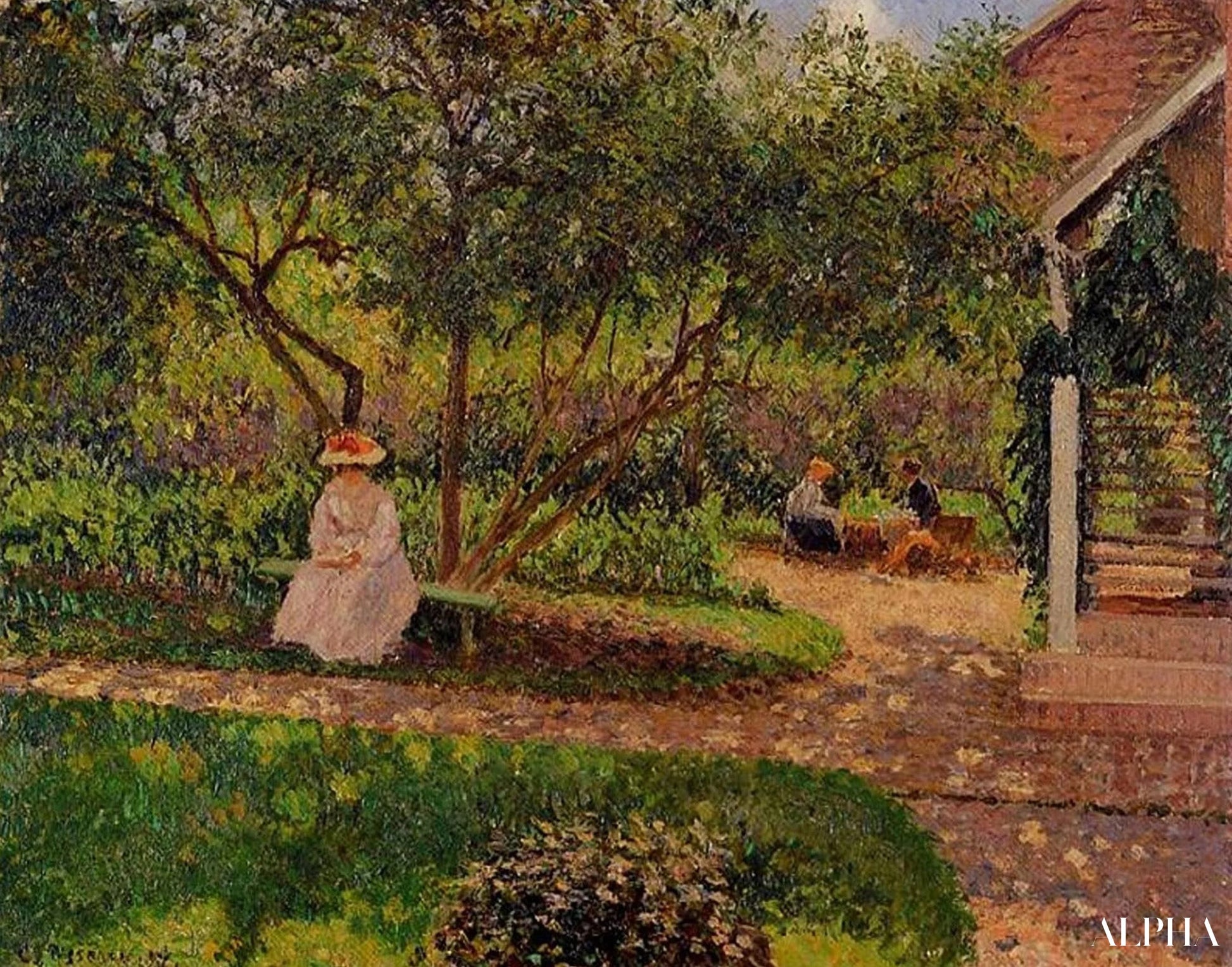 Coin de jardin à Eragny - Camille Pissarro - Reproductions de tableaux et peintures haut de gamme