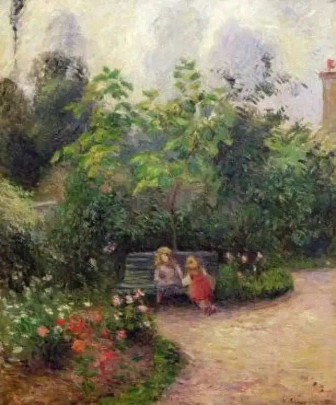 Rincón de jardín en el Hermitage. Pontoise - Camille Pissarro