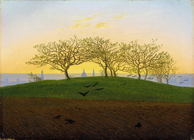 Colina con campo labrado cerca de Dresde - Caspar David Friedrich