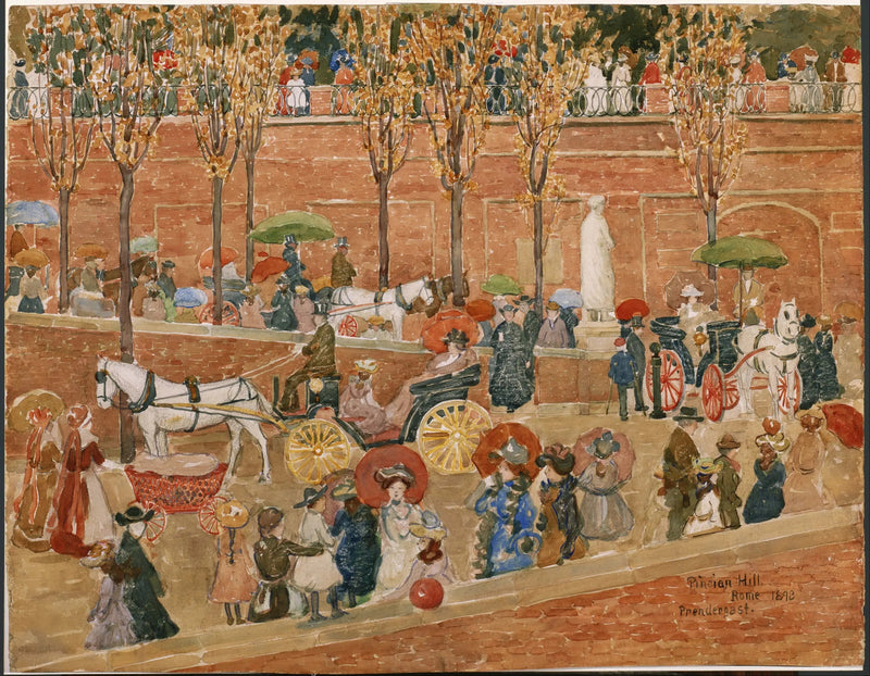 Colina del Pincio, Roma - Maurice Prendergast