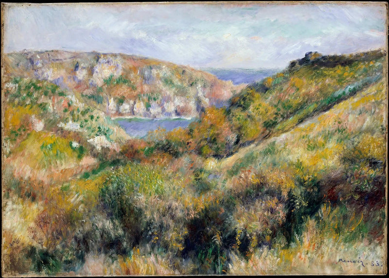 Colinas alrededor de la bahía de Moulin Huet, Guernsey - Pierre-Auguste Renoir