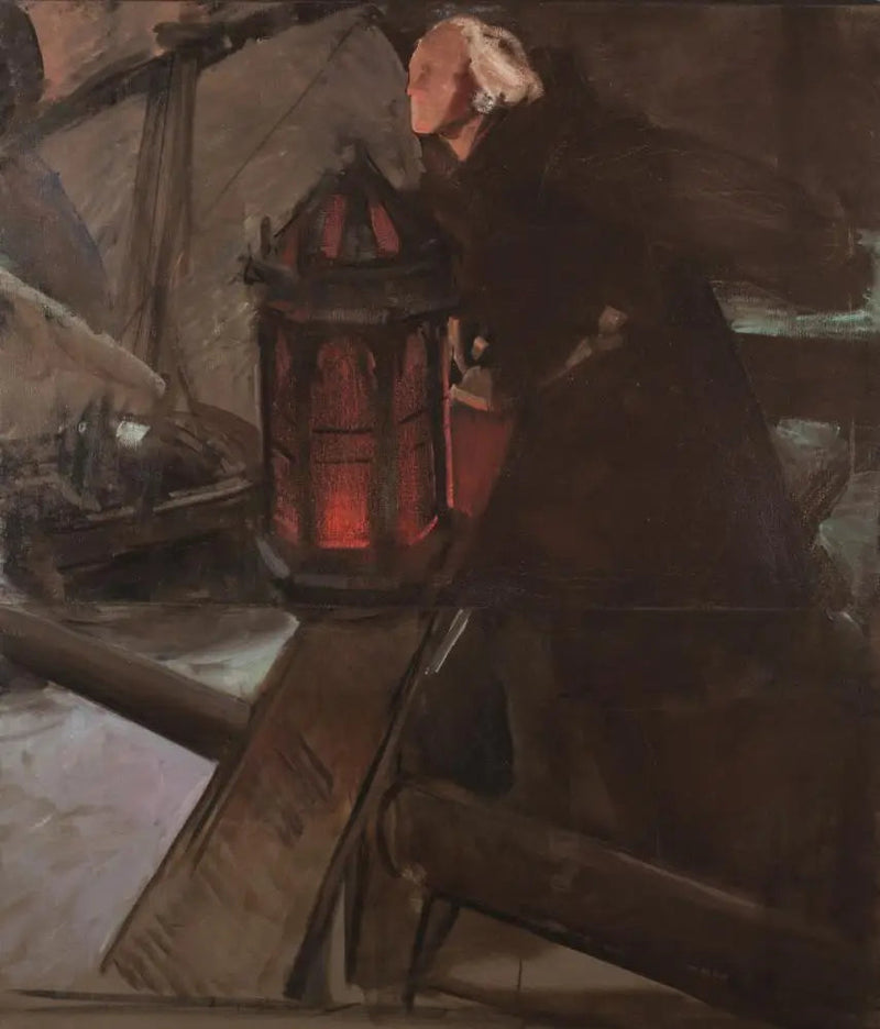 Colomb dejando Palos (A la linterna) - Joaquín Sorolla