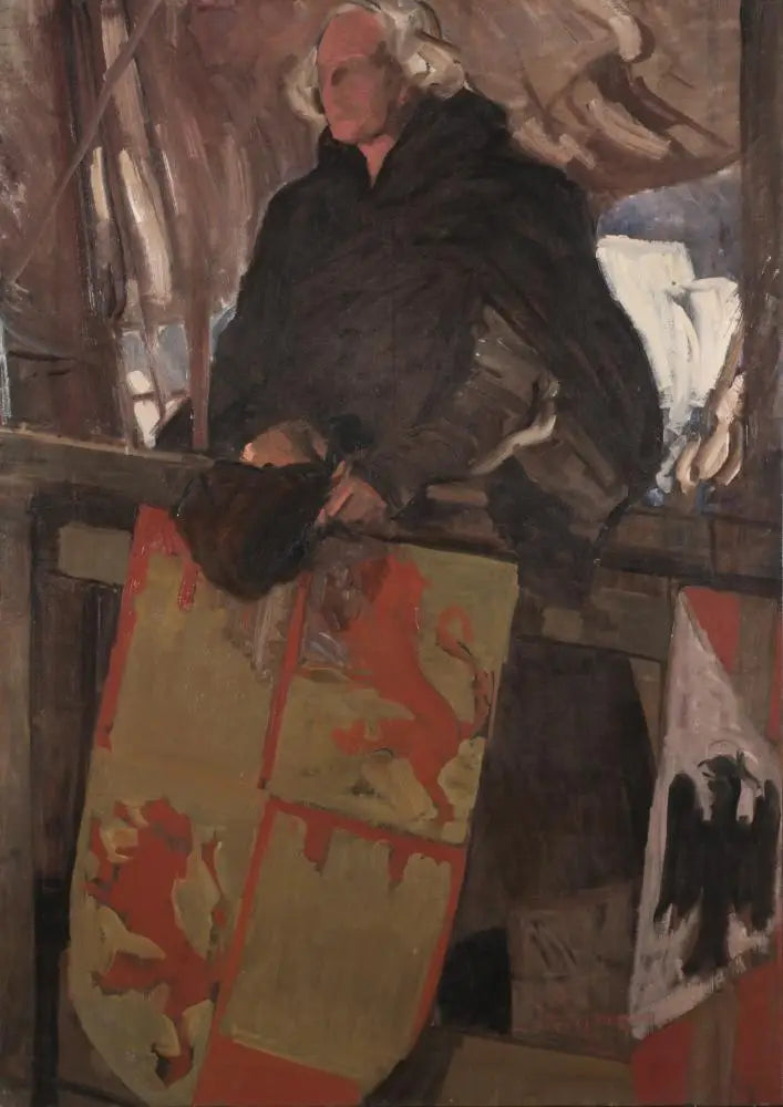 Colomb dejando Palos (con escudos) - Joaquín Sorolla