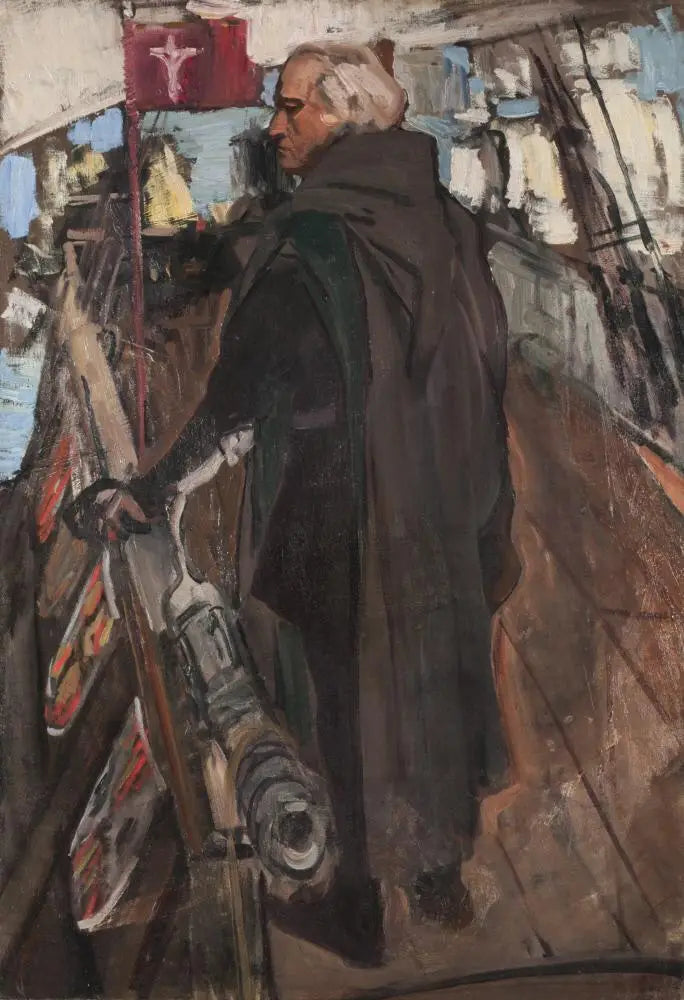 Colomb saliendo de Palos (de espaldas, con Falconet) - Joaquín Sorolla