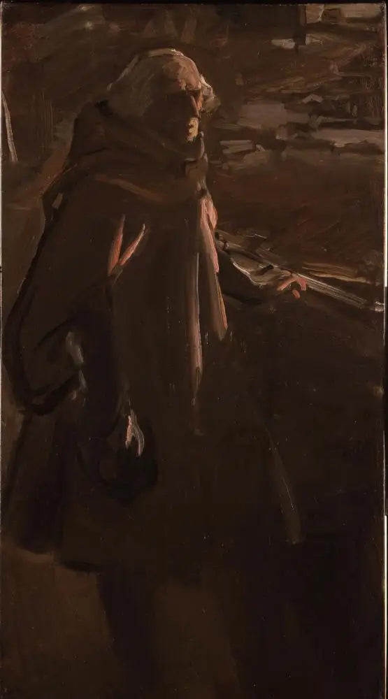 Colomb dejando Palos (de noche, perfil derecho) - Joaquín Sorolla