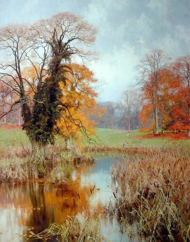 Coloración de otoño (« Cuando hojas amarillas, o ninguna, o pocas, cuelgan de estas ramas ») - Edward Wilkins Waite