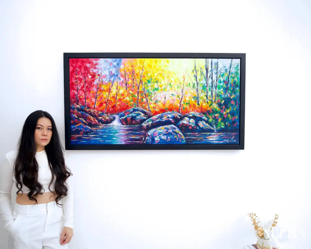 Colored Forest - Wachirawit | 120 x 60 cm Reproductions de tableaux à la peinture à l’huile