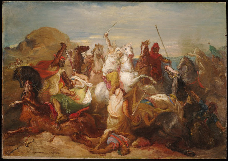 Combate de jinetes árabes - Théodore Chassériau