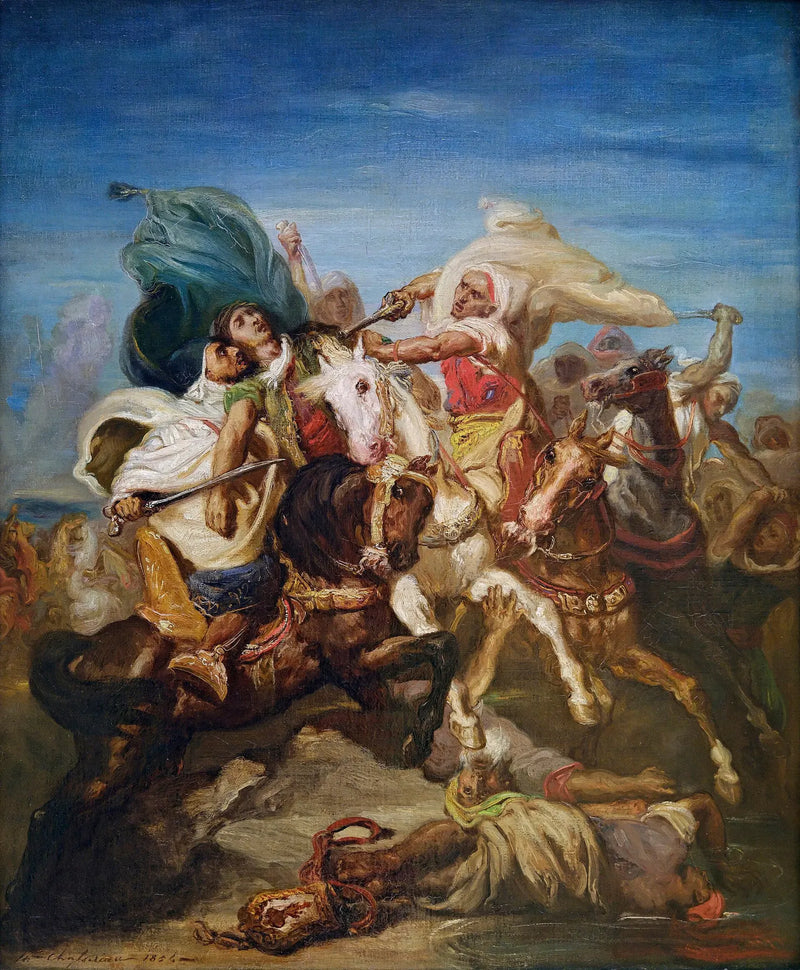 Combate de jinetes árabes - Théodore Chassériau