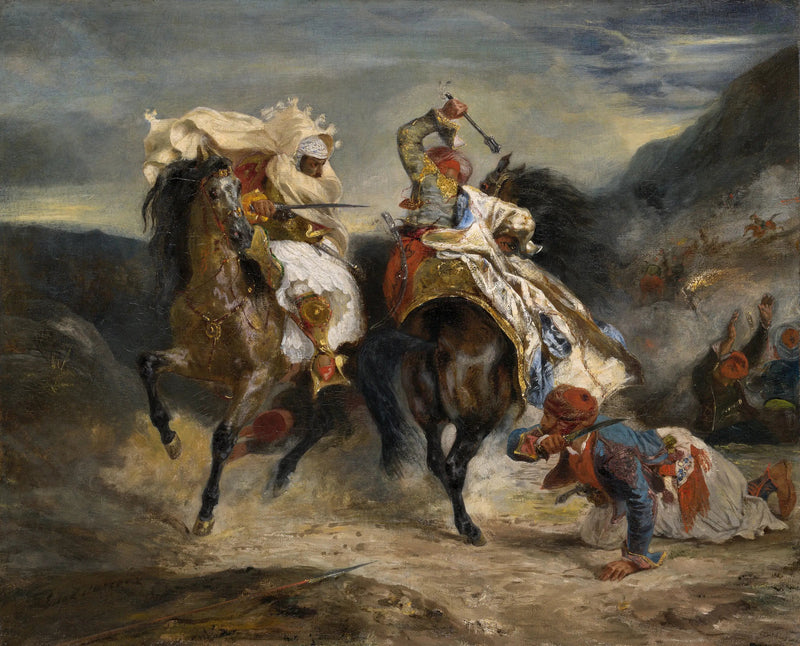 Combate del Giaour y Hassan - Eugène Delacroix