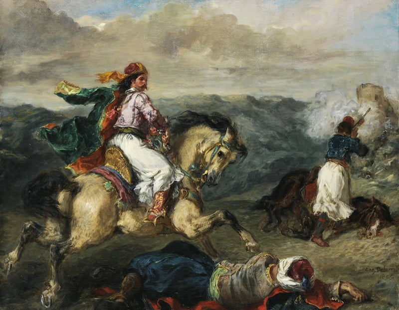 Combate entre griegos y turcos - Eugène Delacroix