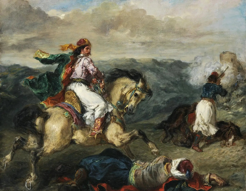 Combate entre griegos y turcos - Eugène Delacroix