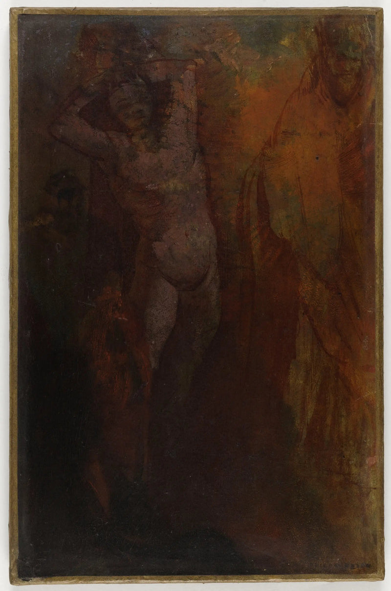 Composición con tres personajes (Flagelación ?) - Odilon Redon